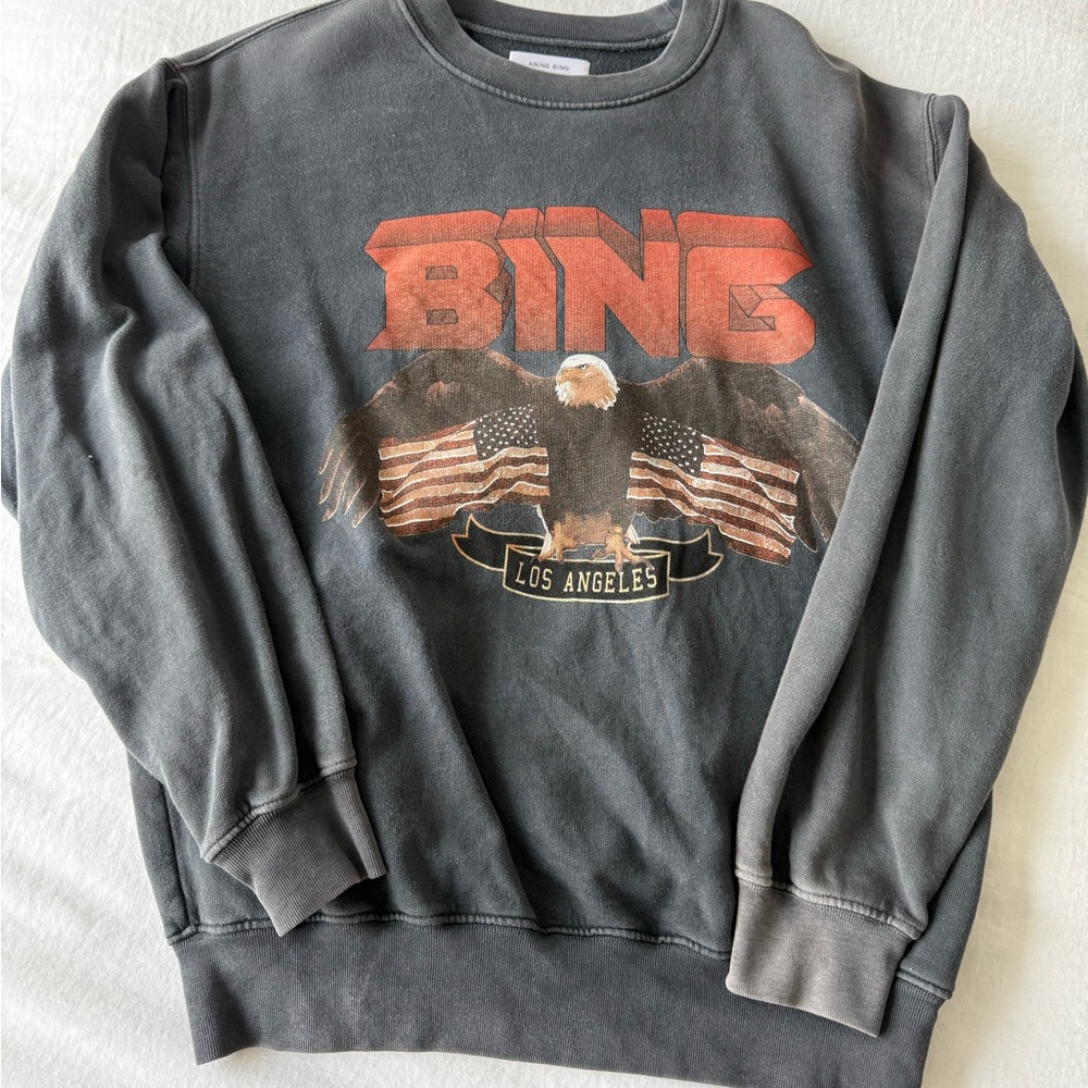 Anine Bing Vibtae Eagle Graphic Sweatshirt